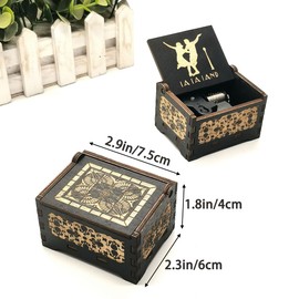 La La Land Merchandise Wooden Carved Music Box Gift for Wife Clock Movement