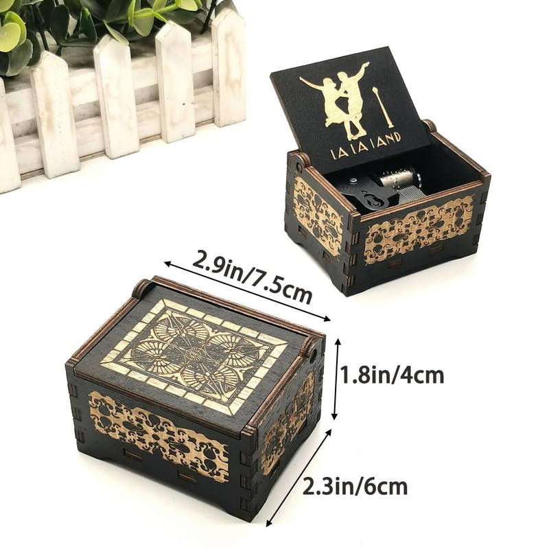 La La Land Merchandise Wooden Carved Music Box Gift for