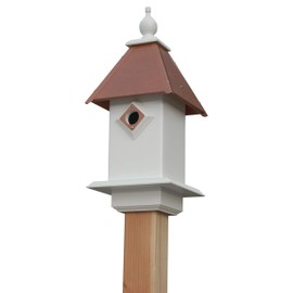 BestNest Wing & A Prayer Classic Bluebird House, Hammered Copper Colored Roof