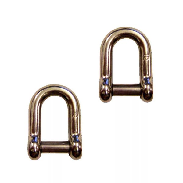 USCC 1/4" Stainless Steel Screw Pin D Shackle w/Hex Sink
