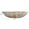 Creative Co-Op Stoneware Bowl with Reactive Crackle Glaze, Green and