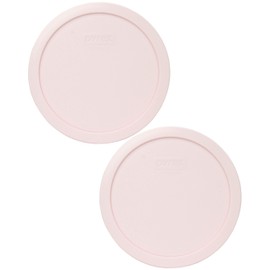 Pyrex 7402-PC Loring Pink Food Storage Replacement Lid (This Lid Fits the Pyrex 7402 6-Cup SCULPTED MIXING BOWL and 7203 7-Cup Glass Bowl) (2 Pack) - Made in USA