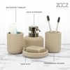ZCCZ - Beige Bathroom Accessories Set 4 Pcs - Toothbrush