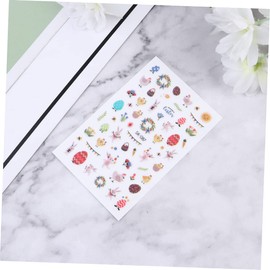 BIUDECO Easter Nail Stickers Set 10 Sheets 3D Nail Pasters Boys and Girls Stickers No Glue Needed