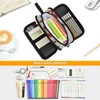 Sletend Pencil Case Big Capacity Baseball Sport Handheld 3 Compartments