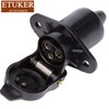 ETUKER Trailer Plug 3-Pin 2x Trailer Socket Flat Three-Pole Plug