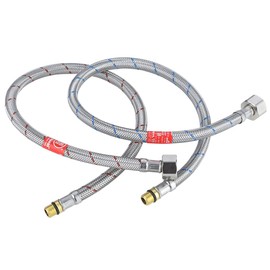 Arcora connection hose, fitting hose G3/8 x M10 x 50 cm, DN8 connection hose extension, reinforced hose for tap, mixer tap DVGW