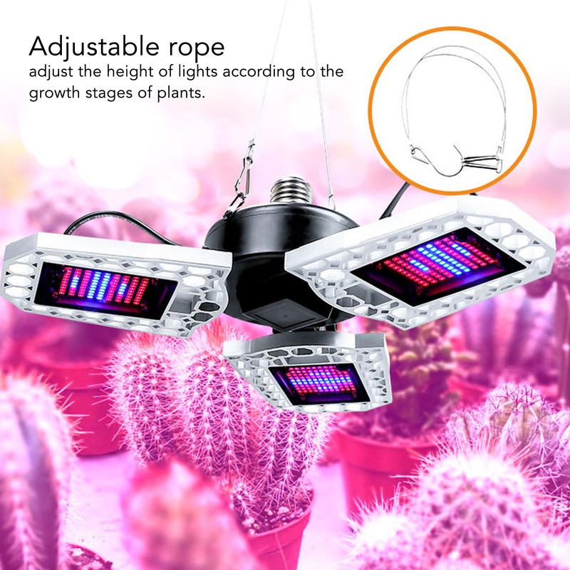 Plant Grow Light 3 Heads Foldable E27 240 LEDs Red