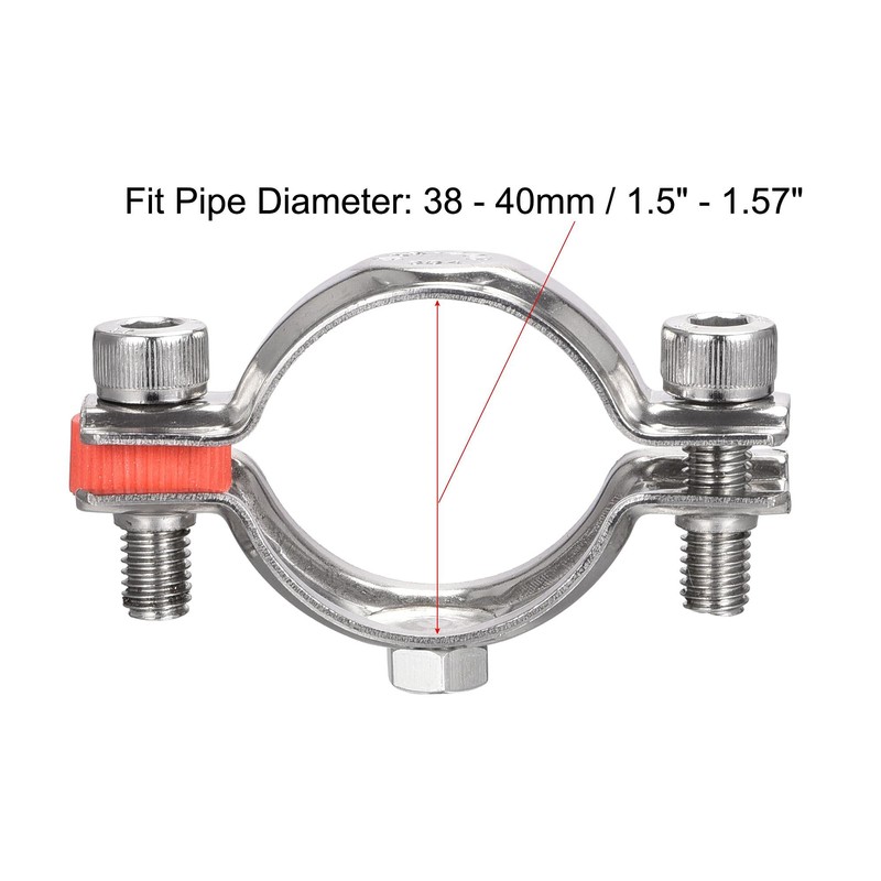 sourcing map Wall Ceiling Mount Pipe Supports, 304 Stainless Steel