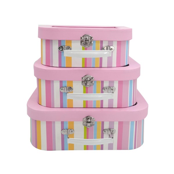 Emartbuy Set of 3 Rigid Luxury Presentation Suitcase Storage Gift