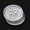 dophee 100pcs Plastic White Buttons for Crafts, 4 Holes Round