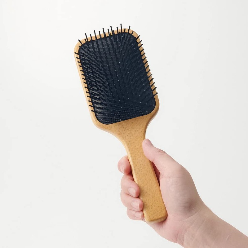 MUJI 82575149 Beech Wood Scalp Care Brush, Total Length 9.3