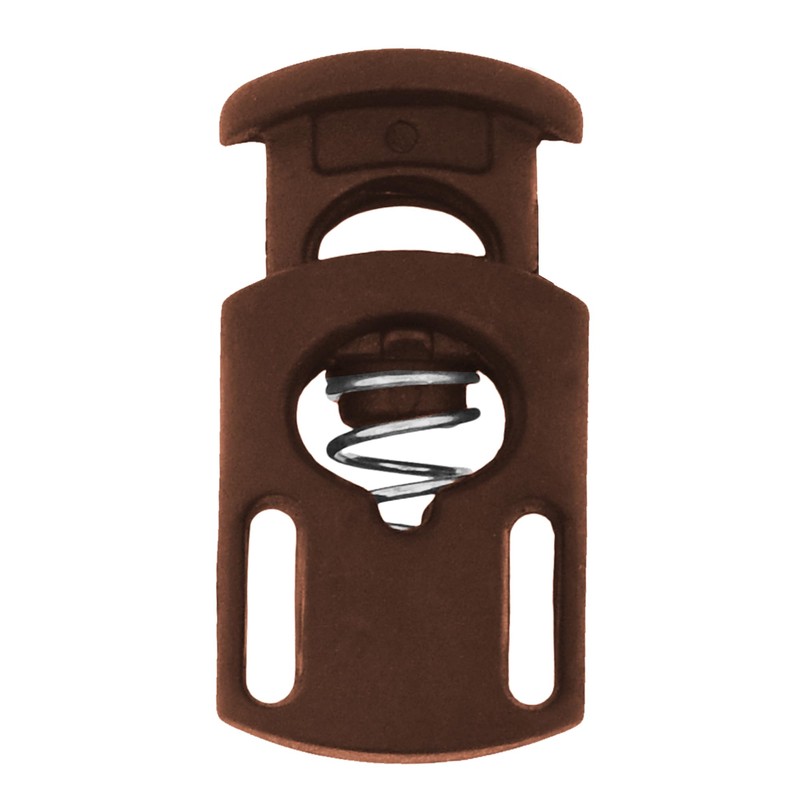 Mandala Crafts Brown Shock Cord & Plastic Cord Locks for