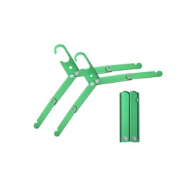 Hikeman Travel Hangers Metal Heavy Duty Folding Hangers for Wet Clothes Portable Space Saving Travel Accessories for Camping Cruise Hotel (3, Green)