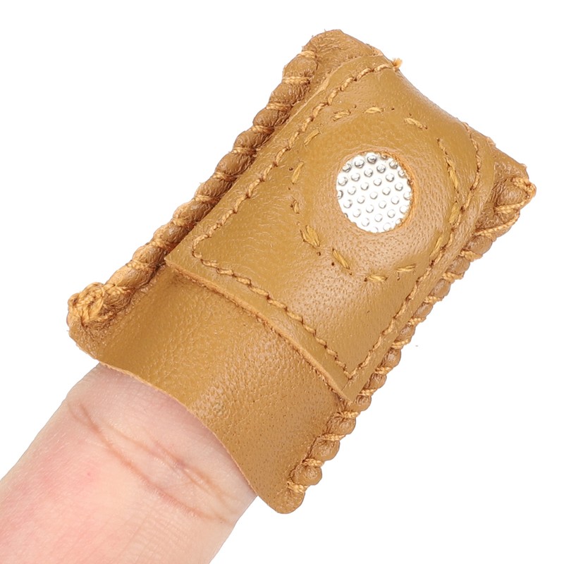 Sewing Finger Sleeve Knitting Thimble Leather Fingertip Protector Embroidery Supplies024