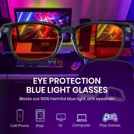 Cyxus Orange Blue Light Blocking Glasses for Men Women Gaming Glasses Redece Eye Strain Sleep Better 8082Z01