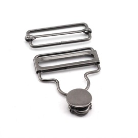 PZRT 4 tirantes negros de 38 mm, hebilla ajustable, cinta de metal, cierre de hebilla deslizante para ropa, overoles, mochilas, accesorios de bricolaje