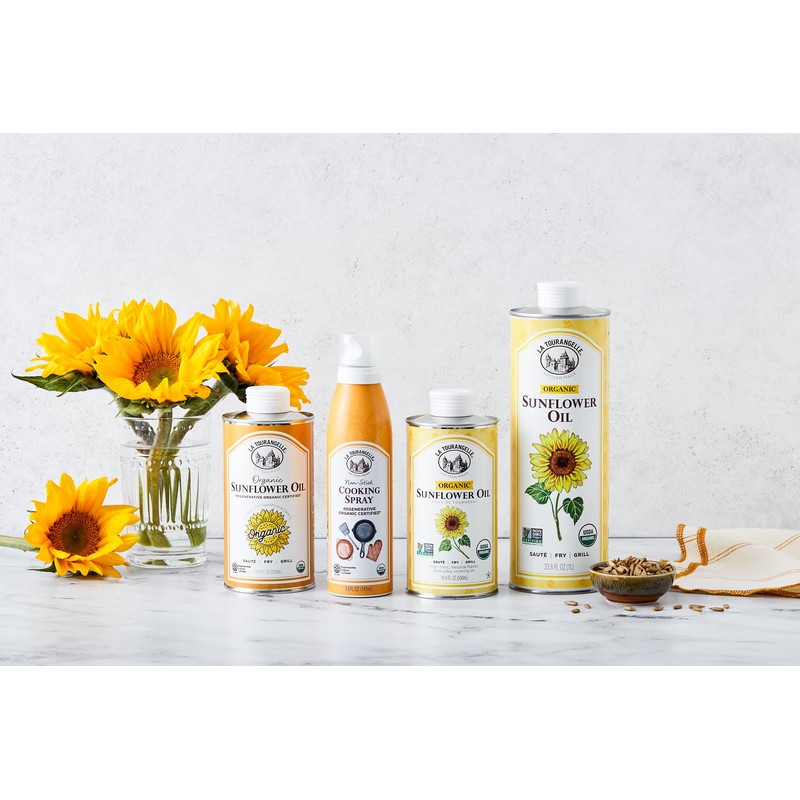La Tourangelle, Organic Regenerative Sunflower Oil, High Heat Cooking and