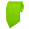 K. Alexander Lime Green Necktie SOLID Mens Neck Tie Satin