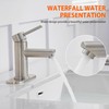 Brushed Nickel Bathroom Sink Faucets Single Hole Single Handle Stainless