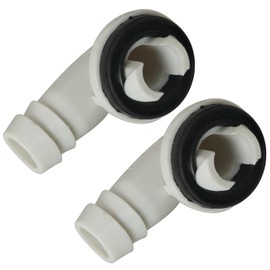 MEETOOT 2pcs 15mm Air Conditioner Drain Hose Connector Conduct Condensate Plug Teeth Seal Elbow Fitting for Window AC Unit Mini Split Frigidaire