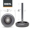 Steel Garage Rollers - 3" with 10 ball-bearings (10-pack)