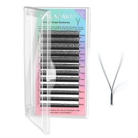 NAGARAKU 5 Boxes of YY Eyelash Extensions, YY Lashes Extensions, 4D Cross, YY Volume Eyelashes, Prefabricated Y Eyelashes, Volume Eyelashes, Cross Eyelashes, 12 Rows, Black (0.05 C Curl, 9, 10, 11,
