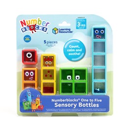 Learning Resources HM96090-UK Numberblocks One to Five Sensory Bottles Toy for 3 Year Old Boys and Girls, 5 Permanently Sealed Fidget Tubes