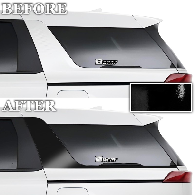 BOGAR TECH DESIGNS Side Window Chrome Delete Overlay Compatible with