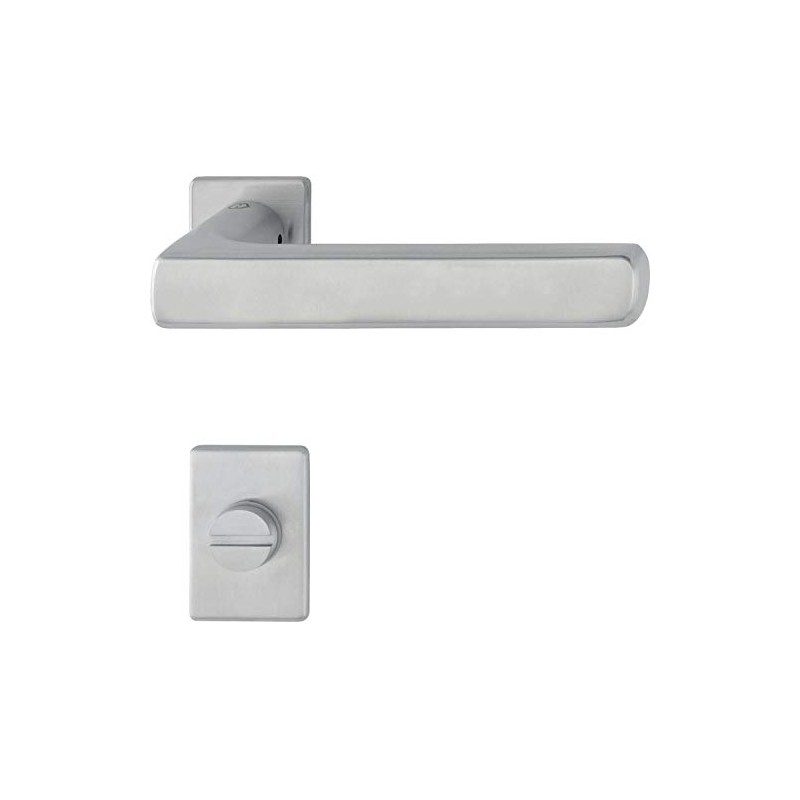 Hoppe Dallas Door Handle Set on Mini Rosette WC Door