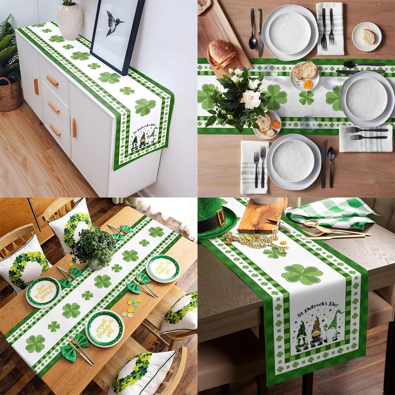 Spring Decor - Irish Spring Table Runner, St Patrick's Day