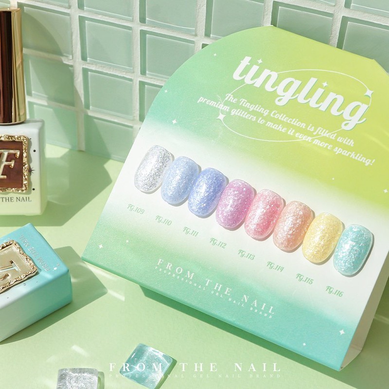 From the Nail Tingling Syrup Glitter Gel 8-piece set /