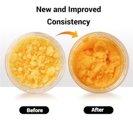 Exfoliante corporal de ácido kójico, con aceite puro de kójico y naranja, exfoliante natural para el cuerpo y la cara, con sal del mar muerto, gliceri