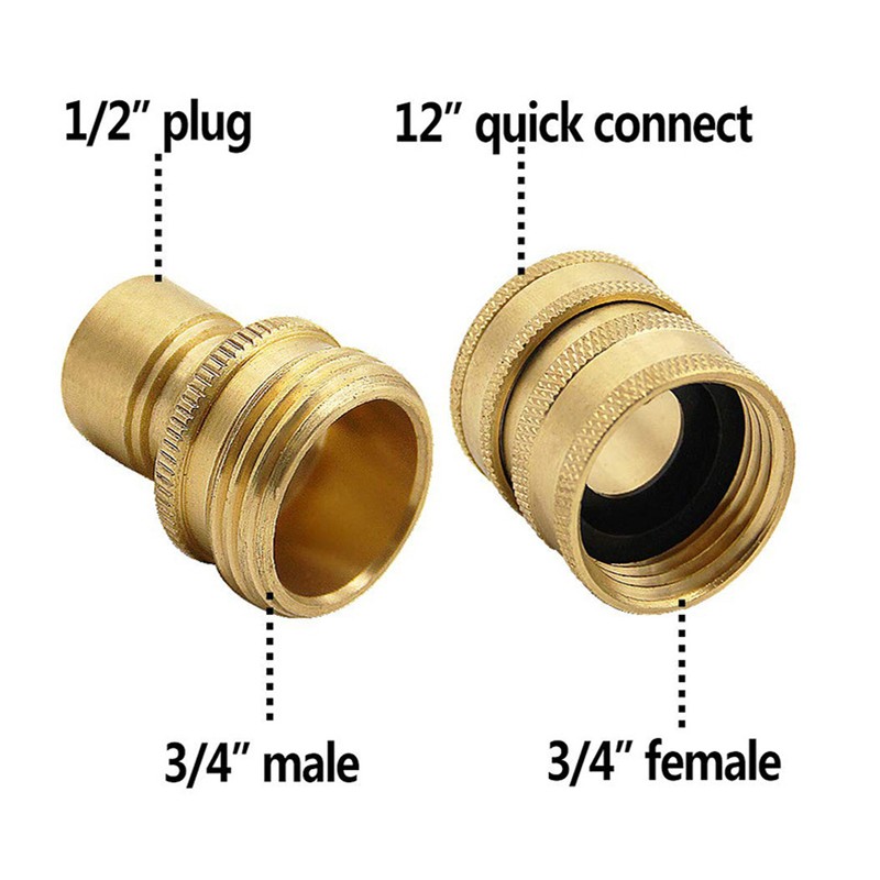 Garden Hose Quick Connector Set 3/8in 3/4in American Garden Hose