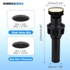 Brushed Gold Bathroom Pop-Up Push-Type Sink Drain Assembly - Vessel