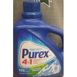 Purex 4 in 1 Mountain Breeze Liquid Laundry Detergent, 115 Loads - 150oz