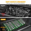 GOOACC Socket Organizer ABS Socket Holder Set 1/4" 3/8" 1/2"