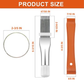 Cenipar Cenipar 2PCS Air Conditioner Condenser Fin Comb Set Include FCR6 Fin Comb and Stainless Radiator Fin Comb Compatible with Air Conditioner HVAC Fin Comb Straightener