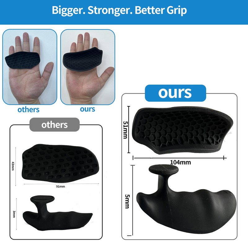 1 Pair Non-Slip Gym Grips, Fitness Grip Pads, Weight Training,