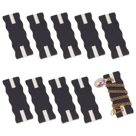 OLYCRAFT Organizador de joyas portátil sin enredos de 10 piezas 6.35x2.54x0.25 cm Rectángulo Negro Organizador de Collares Sin Enredos Tarjetero Universal para Almacenamiento de Collares de Cadena