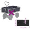 vidaXL Cart Liner Black 100% Polyester Medium Tough Garden Cart