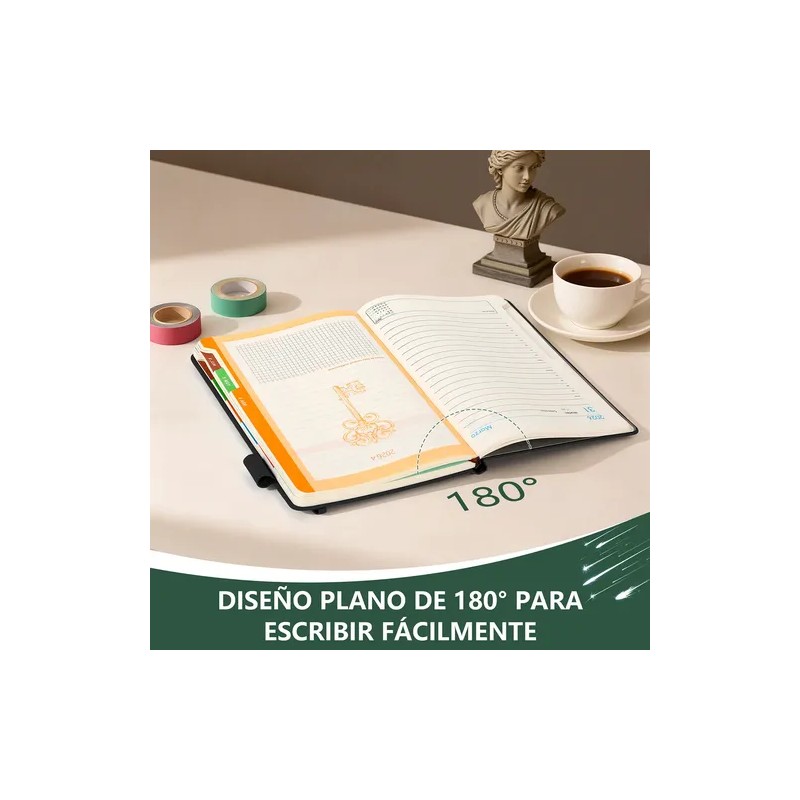 Agenda Diaria 2026 Notebook Planeadora Y Pestañas Mensuales