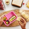 LEKOU Bento Box, Loncheras Para Niños a Prueba De Fugas,