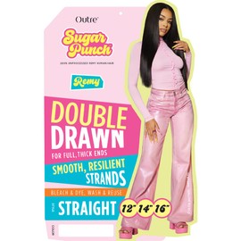 Sugar Punch 100% Unprocessed Remi Human Hair - Straight 10" 12" 14" (NATURAL)