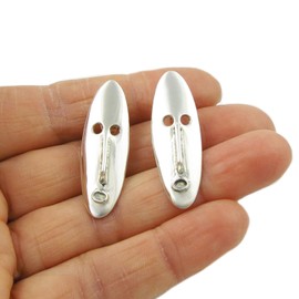 Long Solid 925 Silver Tribal Mask Face Earrings Handmade Jewellery