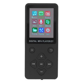 MP3 Player with Bluetooth, HiFi Sound, 1.8 Inch Screen, Portable Music Player, Digital Audio Player, Noise Reduction, MP3 Music Player, Supports up to 128 GB (Black)