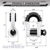 AUTMATCH D Ring Shackle 3/4" Shackles (2 Pack) 41,887Ibs Break