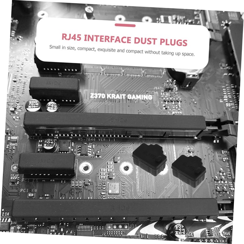 TEHAUX 50pcs Ethernet Port Plug Dust Covers for Desktop Computers