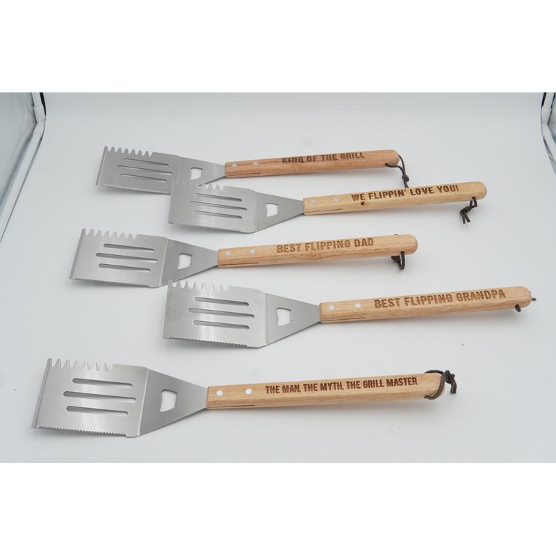 Grill Spatula for Kitchen, Stainless Steel BBQ Scraper, Customized Flat