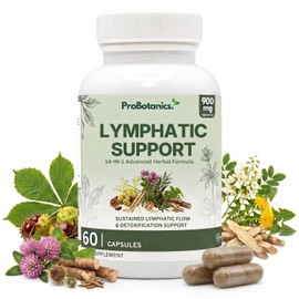 Lymphatic Drainage Support Supplement | Advanced Lymphatic Detox Aid & Fluid Balance - Supporting Healthy Drainage with a 14-in-1 Herbal Complex | 60 Vegetarian Capsules - Vegan Friendly